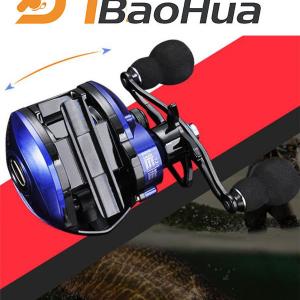 LK201 Blue Fishing Metal Spool and Handle High Speed Ratio 7.2:1 8kg Drag Baitcasting Reel