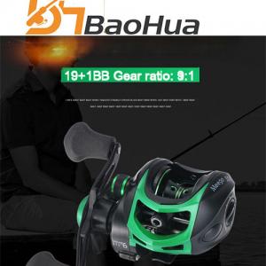 High Ratio 9.0:1 19+1bb long casting bait casting reel lure fishing reel with preventing tangling system for boat fishing