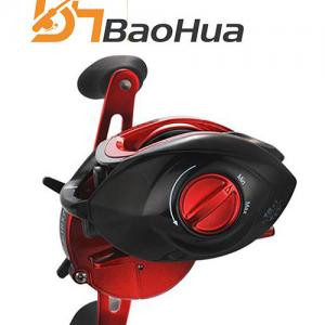 8.1:1 Gear Ratio 18+1 BB Heavy Duty Nylon Metal Baitcast Reel CNC Spool Magnetic Braking System Smooth Drag for Left/Right Use