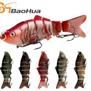 100mm 20g 6 section fishing lure multi jointed fishing bait plastic lure direct sell from factory with wholesale price 