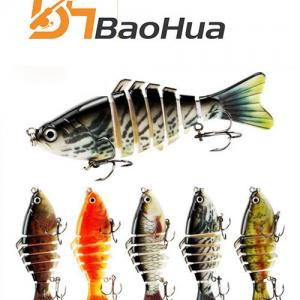 100mm 15.5g 7 section fishing lure multi jointed fishing bait plastic lure direct sell from factory with wholesale price 