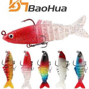 2026 new collection 90mm 17g PVC material 8 joints soft baits for top water with wholesale price - 副本