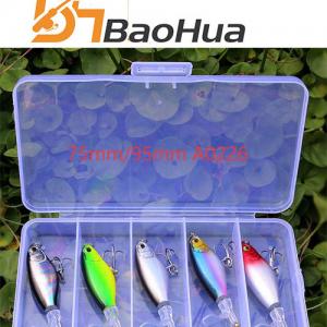 Submerged Minnow 7.5cm/6g&9.5cm/10g Long-Distance Luya Plastic Artificial Hard Bait Freshwater Casting Carp Bottom Fishing with Hooks