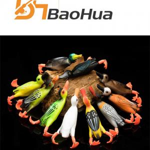 11cm 19g Silicone Realistic Duck Lure Soft Bait Propeller Floating Water Duck Fishing Lures Bait