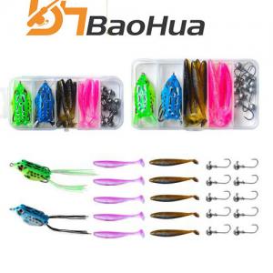 Wholesale price soft frog soft T lure jig lure  lure sets directly from Chinese fishing manufactory  