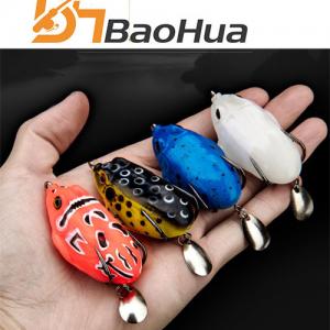 BaoHua Topwater Frog Lure 12g Soft Fishing Silicone Frogs River Lake Stream Durable PVC Plastic Frog Bait